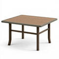 Gartentisch 150 x 90 x 75 cm Metall und Holz in Braun Grau - rechteckig mit Lamellenplatte