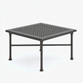 Gartentisch 100 x 100 x 74 cm aus Metall Schwarz mit Gittertischplatte