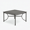 Gartentisch 100 x 100 cm Metall Anthrazit quadratisch mit Gitterdekor
