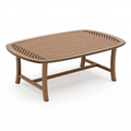 Gartentisch 120 x 60 x 45 cm Holz braun für Terrasse im klassischen Stil