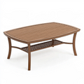 Gartencouchtisch 120 x 70 x 45 cm Holz Braun mit Ablagefach