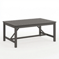 Gartentisch 150 x 90 x 75 cm Holz Grau - rechteckiger Esstisch mit Lattenplatte